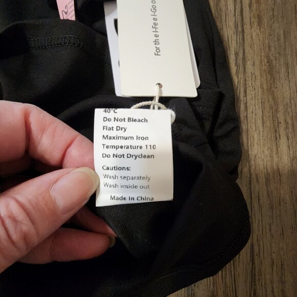 Commense Mock Neck Oblique Cutout Rib Long Sleeve Short Dress NWT Black Small - Picture 5 of 7